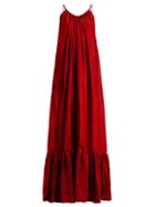 Matchesfashion.com Kalita - Brigitte Silk Habotai Maxi Dress - Womens - Dark Red