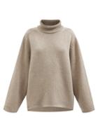Totme - Roll-neck Wool-blend Sweater - Womens - Beige