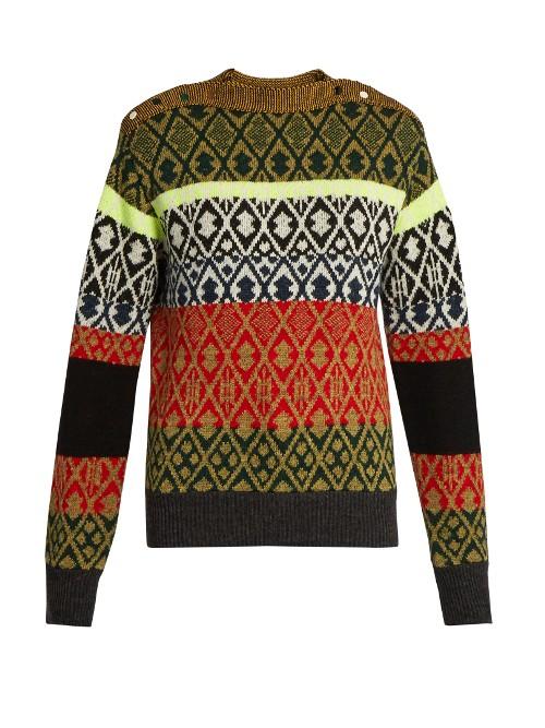 Toga Long-sleeved Wool-blend Jacquard Sweater