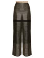 Amanda Wakeley High-rise Wide-leg Geometric-jacquard Trousers
