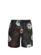 Matchesfashion.com Dolce & Gabbana - Rose Print Swim Shorts - Mens - Black Multi