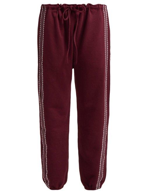 Matchesfashion.com The Upside - Phoenix Byron Cotton Track Pants - Womens - Burgundy White