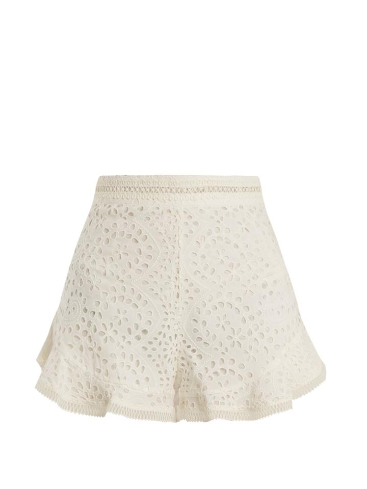 Zimmermann Lovelorn Broderie Anglaise Cotton Shorts