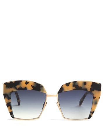 Sartorialeyes Square Cat-eye Tortoiseshell Sunglasses