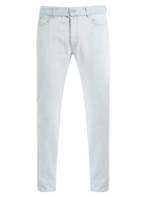 Matchesfashion.com Maison Margiela - Mid Rise Super Bleached Denim Jeans - Mens - Light Blue