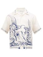 Matchesfashion.com Givenchy - Minotaur Print Silk Twill Shirt - Mens - Beige