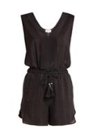 Zeus + Dione Ione Textured-silk Playsuit