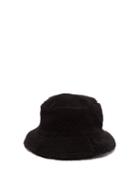 Matchesfashion.com Federica Moretti - Fleece Bucket Hat - Womens - Black
