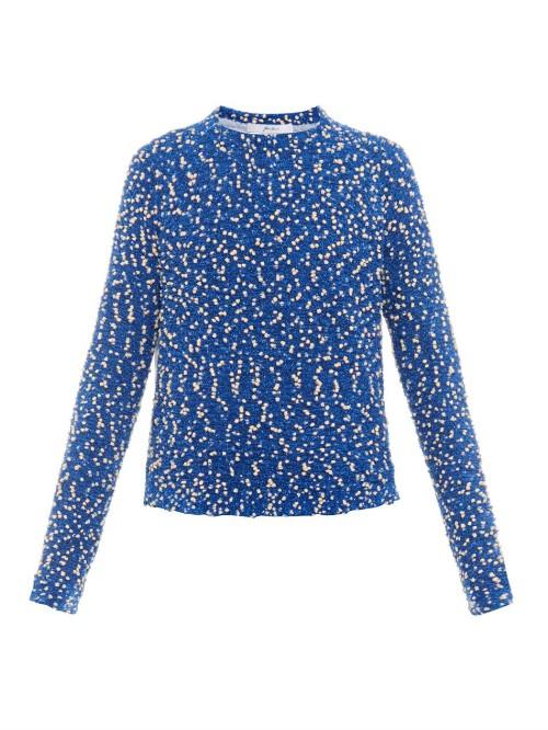 Julien David Contrast Cotton-back Sweater
