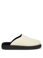 Matchesfashion.com The Row - Sabot Backless Shearling-lined Leather Loafers - Womens - Ivory