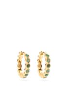 Matchesfashion.com Theodora Warre - Emerald & Gold-plated Sterling-silver Earrings - Womens - Green Gold