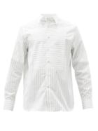Matchesfashion.com Wales Bonner - Wailers Striped Cotton-poplin Shirt - Mens - White