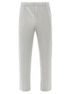 Matchesfashion.com Homme Pliss Issey Miyake - Technical-pleated Knit Trousers - Mens - Light Grey