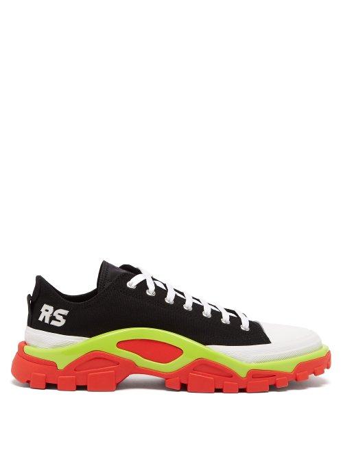Matchesfashion.com Raf Simons X Adidas - Detroit Runner Canvas Trainers - Mens - Black Multi