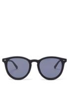 Matchesfashion.com Le Specs - Fire Starter Round Rubberised Sunglasses - Womens - Black Grey