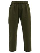 Loup Charmant - Beach Cropped Cotton Relaxed-fit Trousers - Womens - Khaki