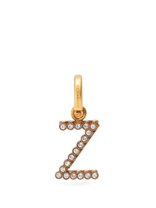 Matchesfashion.com Burberry - Z Crystal Embellished Letter Charm - Womens - Crystal
