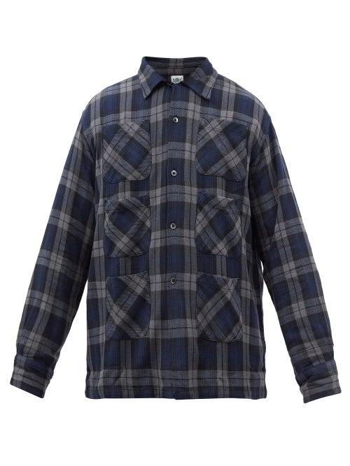 South2 West8 - Patch-pocket Plaid Cotton Shirt - Mens - Black Multi