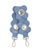 Matchesfashion.com Fendi - Strap You Floral Embellished Leather Bag Strap - Womens - Light Blue