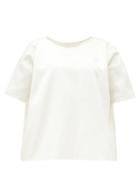 Matchesfashion.com Zanini - Bow-back Cotton-blend Duchesse-satin Top - Womens - Ivory
