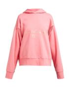 Matchesfashion.com Mm6 Maison Margiela - Logo Print Oversized Cotton Hooded Sweatshirt - Womens - Pink