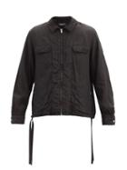 Matchesfashion.com Undercover - Drawcord-hem Wool-twill Jacket - Mens - Black