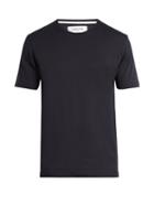 Matchesfashion.com Hamilton And Hare - Haymaker Crew Neck Cotton T Shirt - Mens - Navy