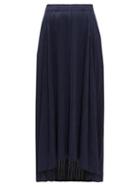 Matchesfashion.com Pleats Please Issey Miyake - High-rise Pleated Midi Skirt - Womens - Navy
