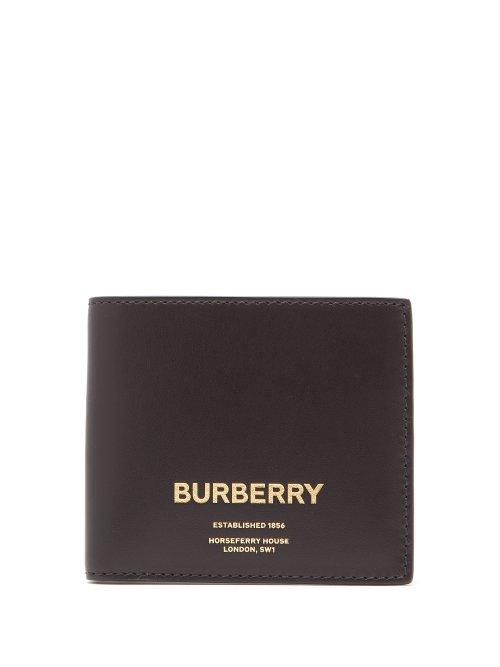 Matchesfashion.com Burberry - Logo Leather Wallet - Mens - Black