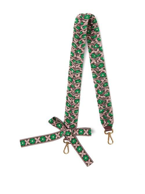 Matchesfashion.com Fendi - Strap You Whipstitched Ribbon Short Bag Strap - Womens - Purple Multi