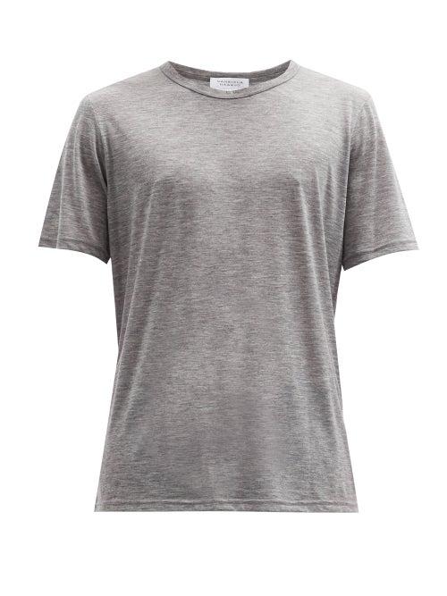 Matchesfashion.com Gabriela Hearst - Bandeira Cashmere T-shirt - Mens - Grey
