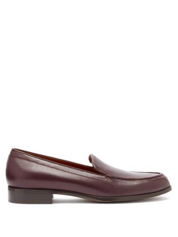 Matchesfashion.com Emme Parsons - Danielle Smooth-leather Loafers - Womens - Burgundy