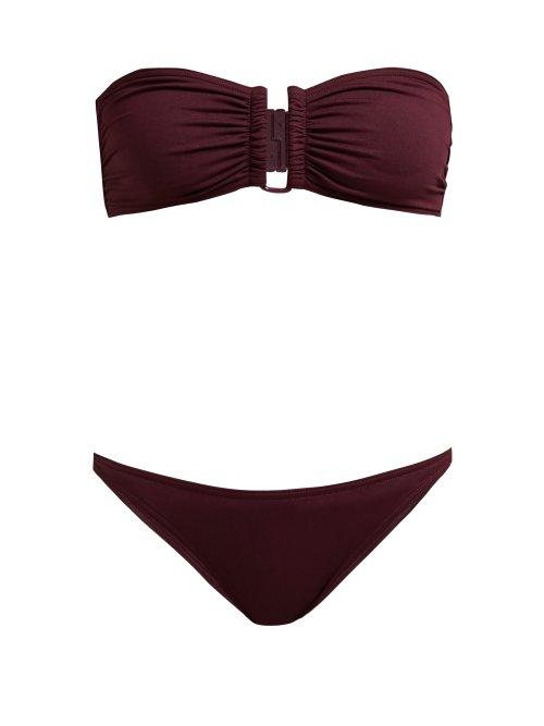 Matchesfashion.com Eres - Duni Show Fripon Bandeau Bikini - Womens - Burgundy