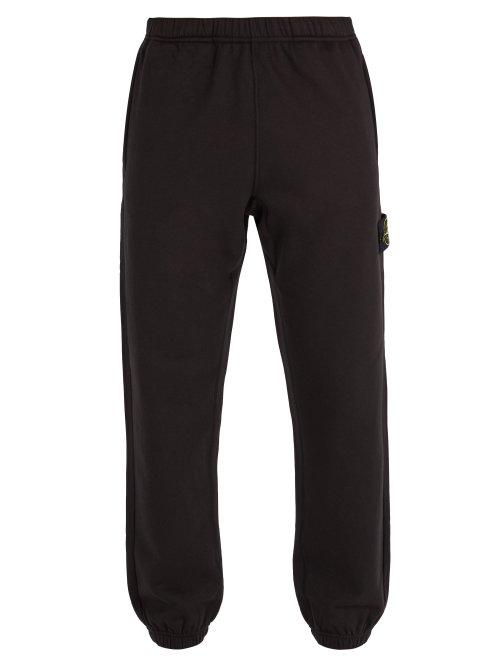 Matchesfashion.com Stone Island - Slim Fit Cotton Track Pants - Mens - Black