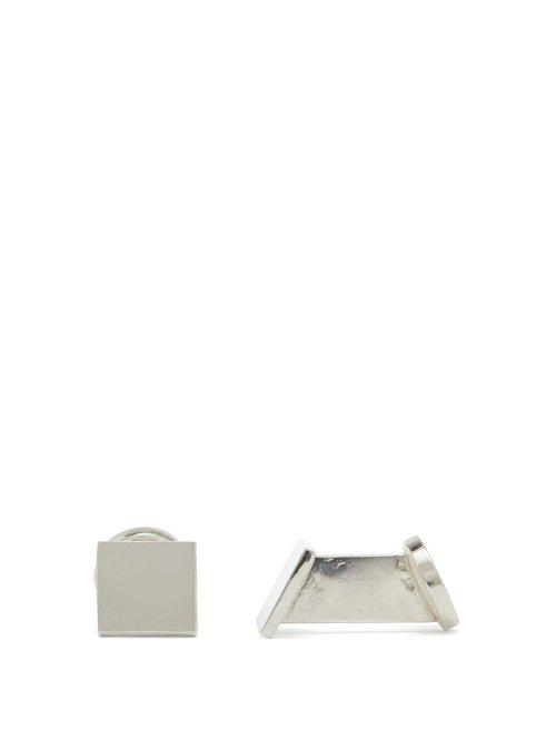 Matchesfashion.com Samuel Gassmann - Square Sterling Silver Cufflinks - Mens - Silver