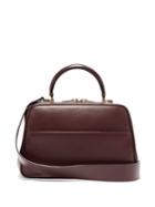 Matchesfashion.com Valextra - Serie S Medium Smooth Leather Shoulder Bag - Womens - Burgundy