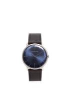 Matchesfashion.com Sekford Watches - Type 1a Stainless Steel And Saffiano Leather Watch - Mens - Black Navy