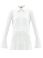 Matchesfashion.com Joseph - Beth Rib-knitted Shirt - Womens - Ivory