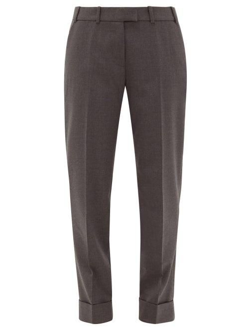Matchesfashion.com Cefinn - Clement Wool-blend Fresco Trousers - Womens - Grey