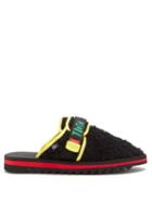 Suicoke X The Elder Statesman - Zavo Embroidered Cashmere Mules - Mens - Black Multi