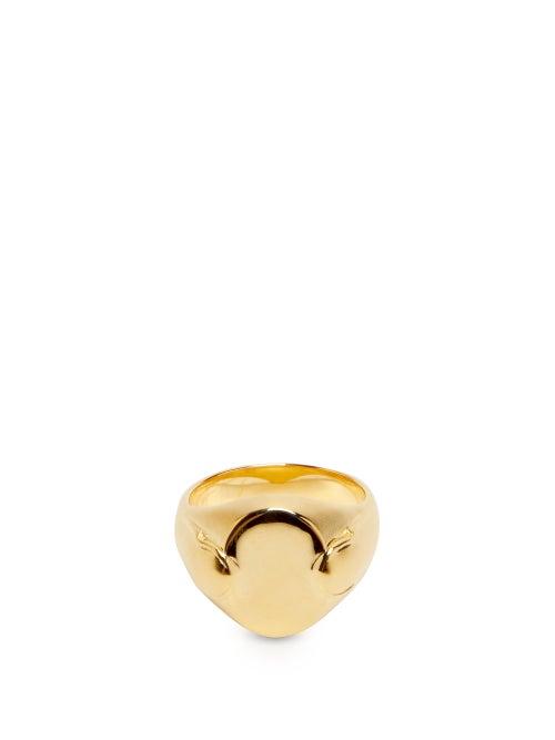 Matchesfashion.com Dear Letterman - Waed 24kt Gold-vermeil Signet Ring - Mens - Gold