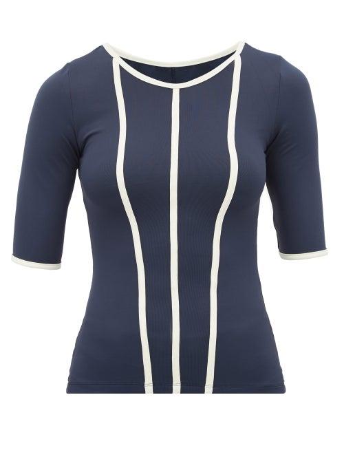 Matchesfashion.com Ernest Leoty - Constance Performance Top - Womens - Navy White