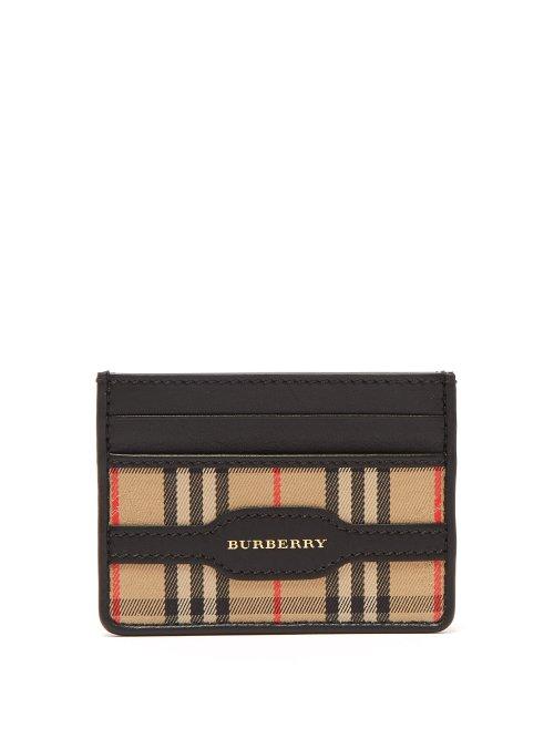 Matchesfashion.com Burberry - Vintage Check Cardholder - Mens - Black