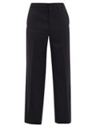 Matchesfashion.com Lemaire - High-rise Twill Wide-leg Trousers - Mens - Dark Grey