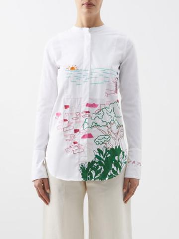 Kilometre Paris - Aperitivo Overlooking Centro Historico Shirt - Womens - White Multi