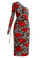 Diane Von Furstenberg Boswell Floral-print One-shoulder Mesh Dress