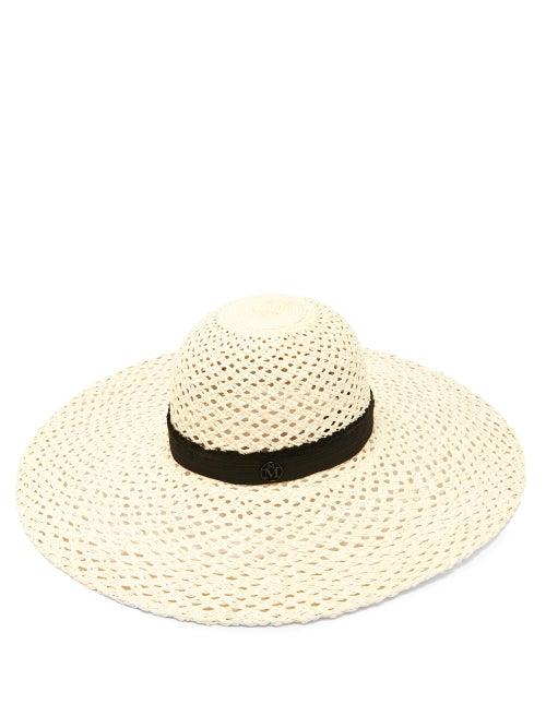 Matchesfashion.com Maison Michel - Blanche Straw Sun Hat - Womens - White