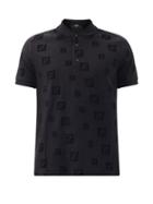 Matchesfashion.com Fendi - Ff-logo Cotton-jersey Polo Shirt - Mens - Black
