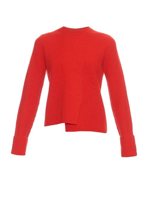 Proenza Schouler Slit-hem Wool And Cashmere-blend Sweater