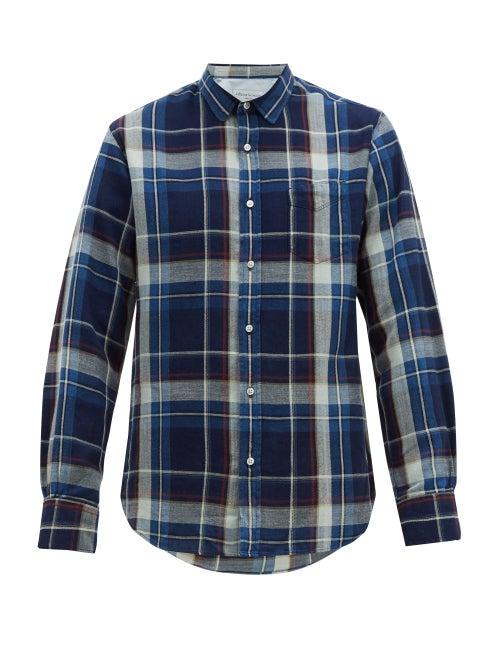 Matchesfashion.com Officine Gnrale - Tartan Check Cotton Twill Shirt - Mens - Blue Multi